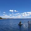 View from the Puerto Muelle of Lake Titicaca