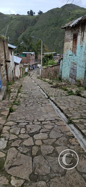 Ancient fieldstone road
