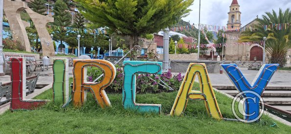 city name sign in Plaza de Armas