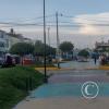 Parque de la Luna in the middle of Av. Camana