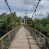 Foot bridge - Puente San Cristobol from Av. Costanera to tourist restaurants