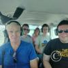 In the airplane flying over the Nazca Lines