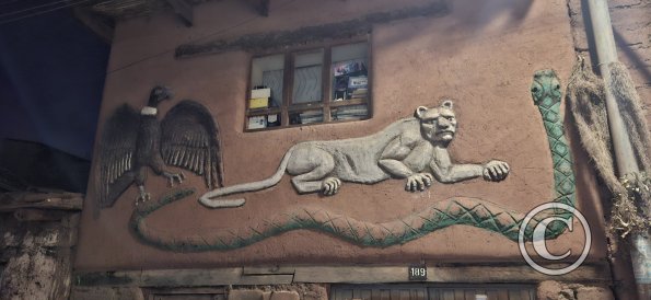 Mural in Relief on house on Calle Callao