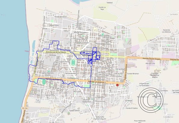 Pisco 2024 walking route