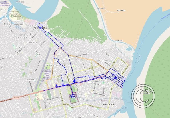 Pucallpa 2023 walking route