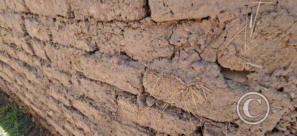An adobe wall