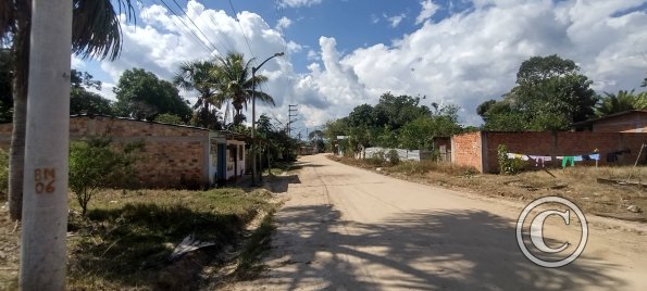 about 3 blocks west of the plaza