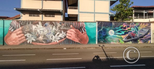 Mural at Jiron Iquitos near Calle Alfonso Ugarte